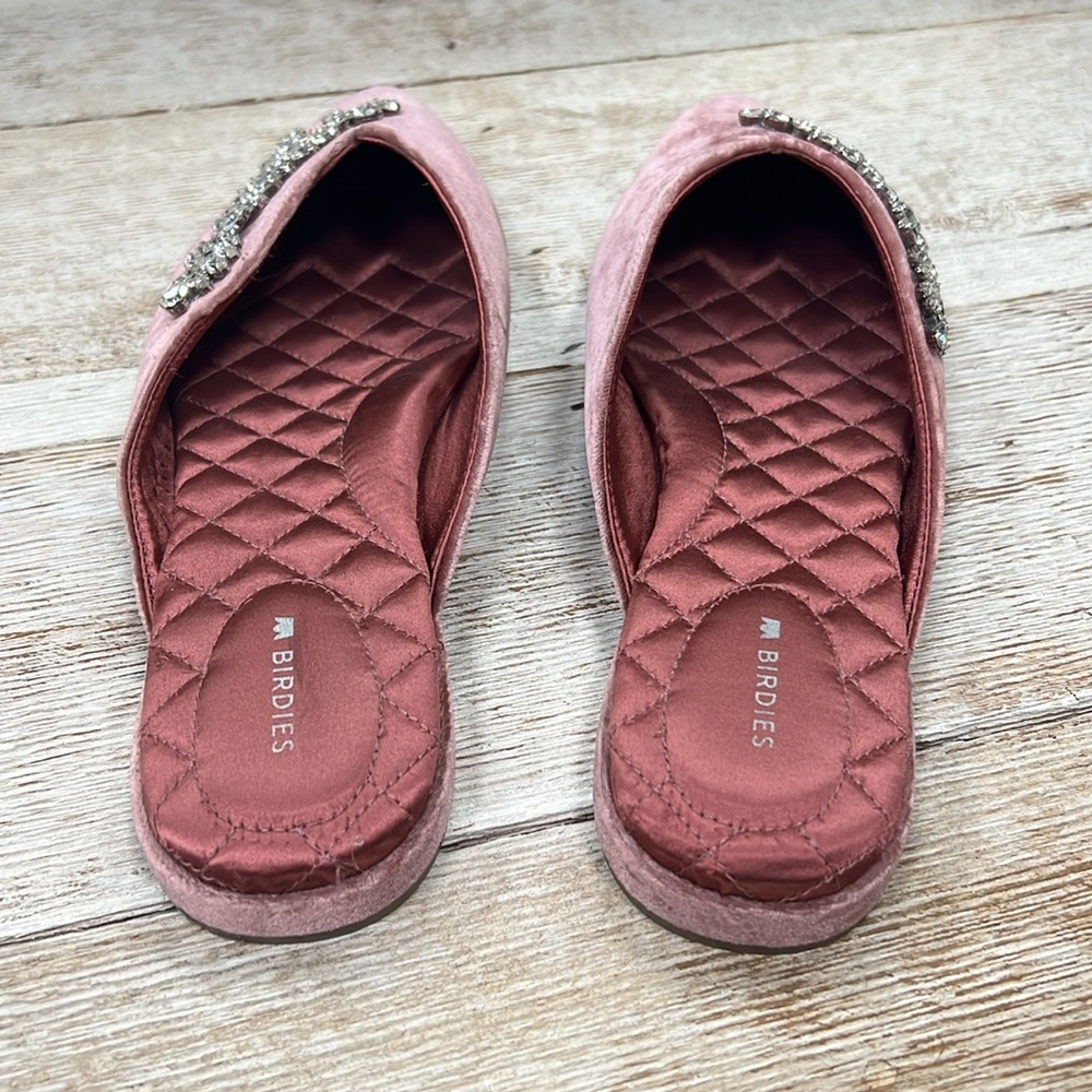 Birdies The Swan Velvet Slip On Shoes - Picture 5 of 9